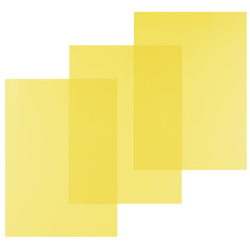 Pavo Couvertures de reliure A4, PVC jaune transparent, 0,20 mm, 100 pièces